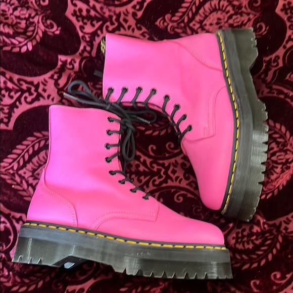Dr. Martens Shoes - Doc Martens Pink Leather Boots Women’s 9
